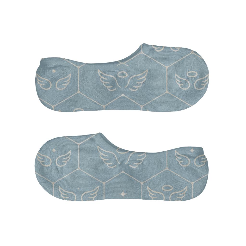 Halo Lattice With Angel Motifs breathable seamless no-show sockscustom no-show socks