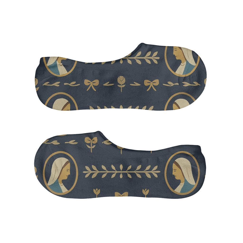 Garland Bands With Mary Silhouette trendy no-show sock styles