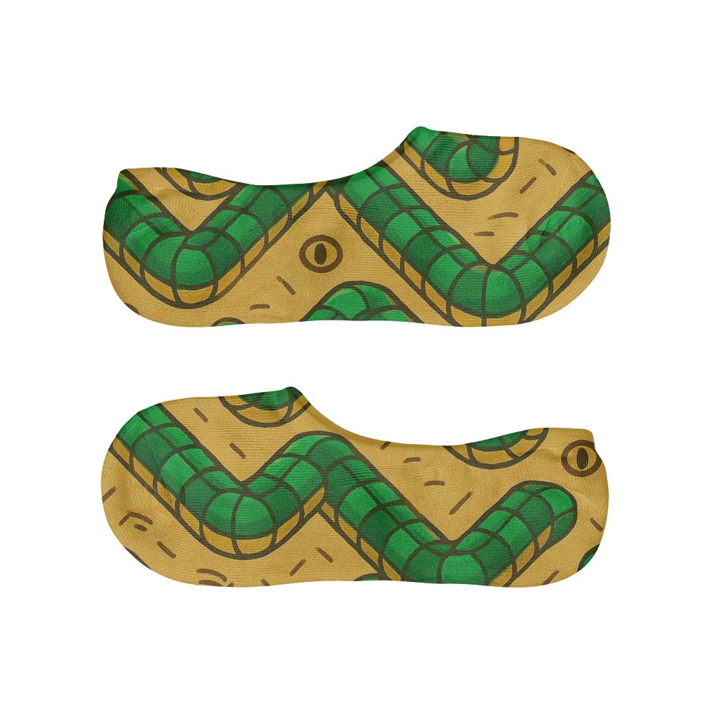 Coiled Chevron With Snake Highlights comfortable low-cut socks