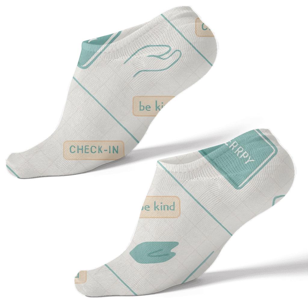 Notebook Lattice With Counselor Calm designer print ankle socks