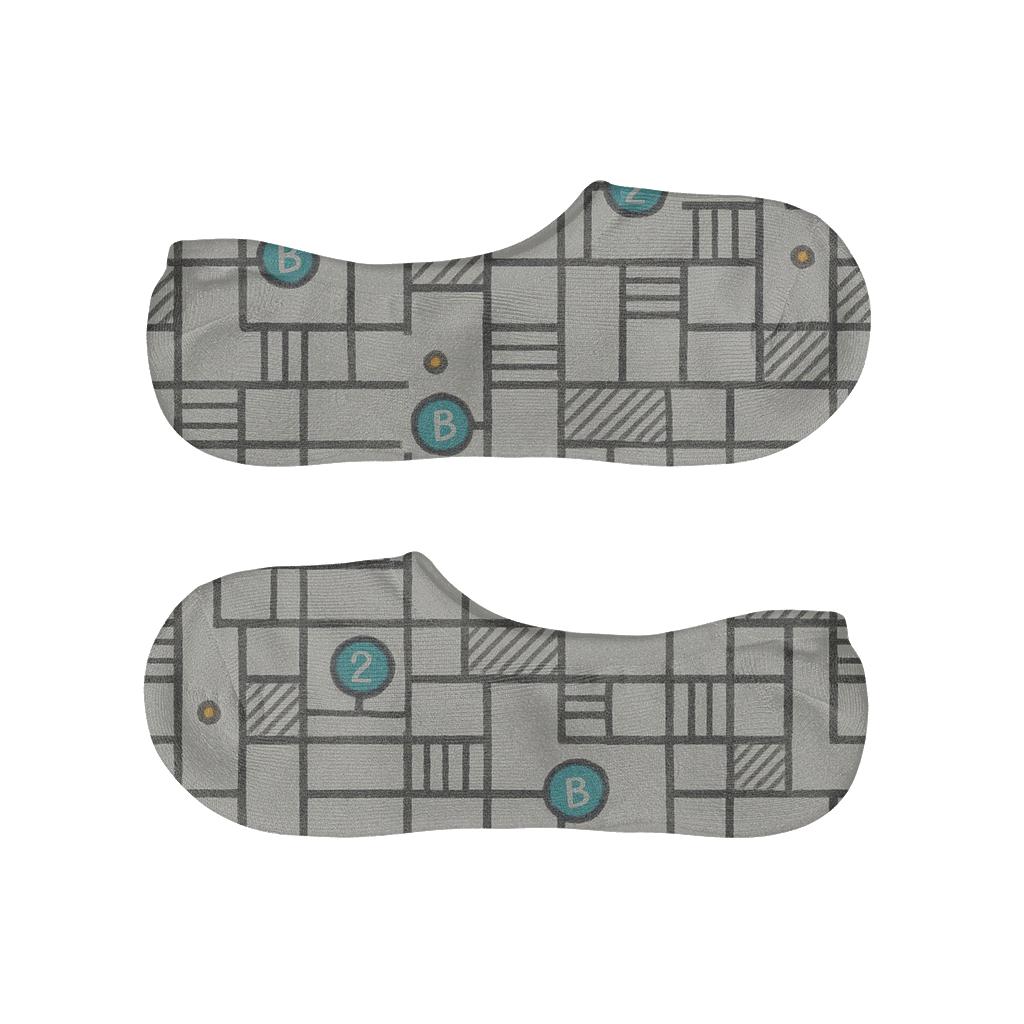 Street Grid Rhythm Urban Planner trendy no-show sock styles
