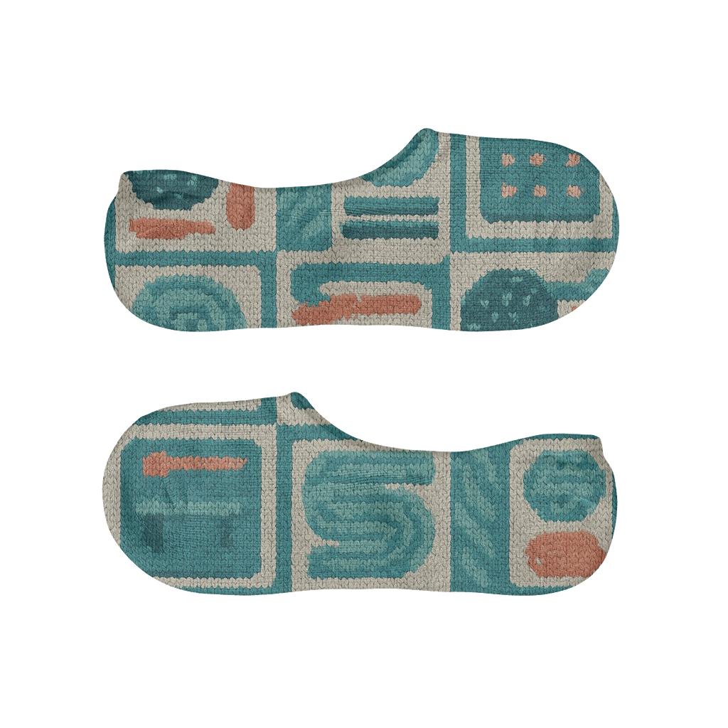 Knitted Pattern Illusion Occupational Therapist Sensory Circuit Tiles unique hidden socks