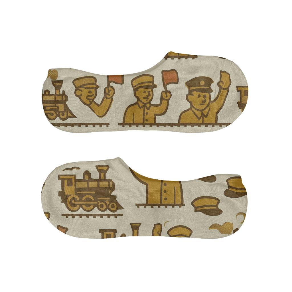 Whistle And Hat Parade With Train Conductor Charm comfortable invisible socks
