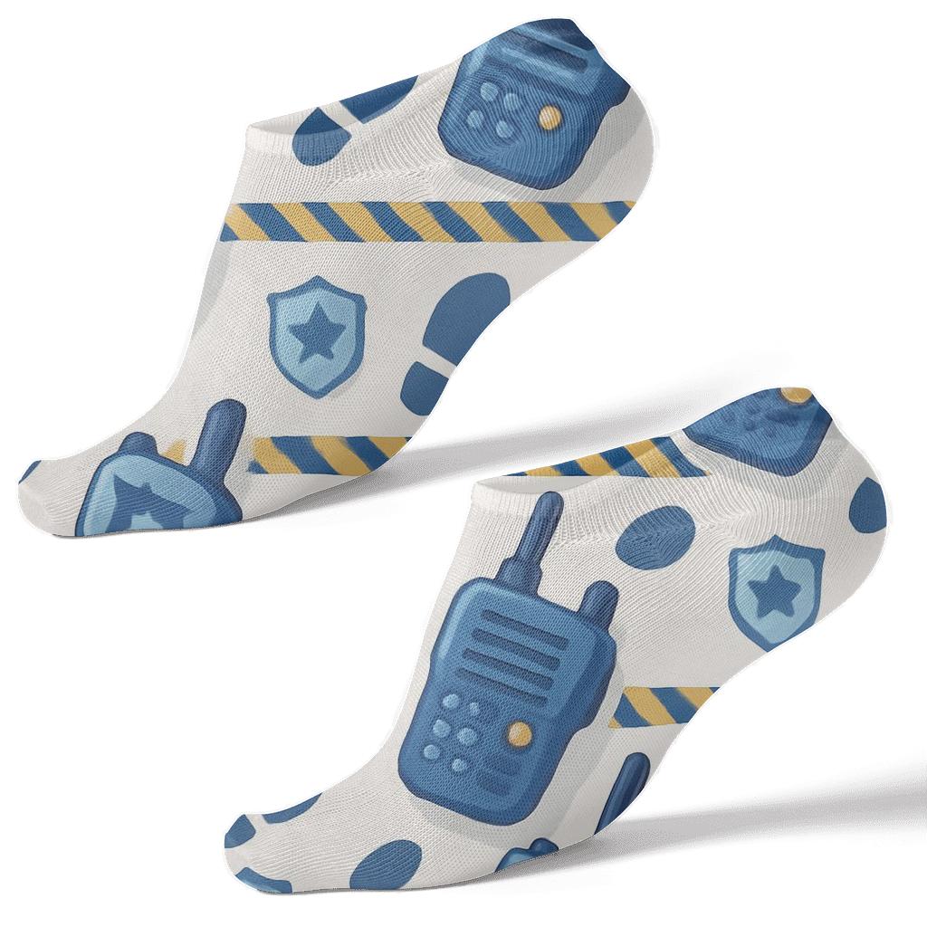 Walkie Talkie Chevron For The Security Guard custom ankle socks