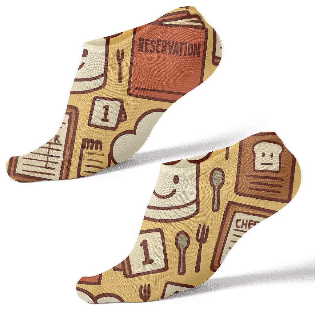 Chef Hat Ledger For Restaurant Manager premium sports ankle socks