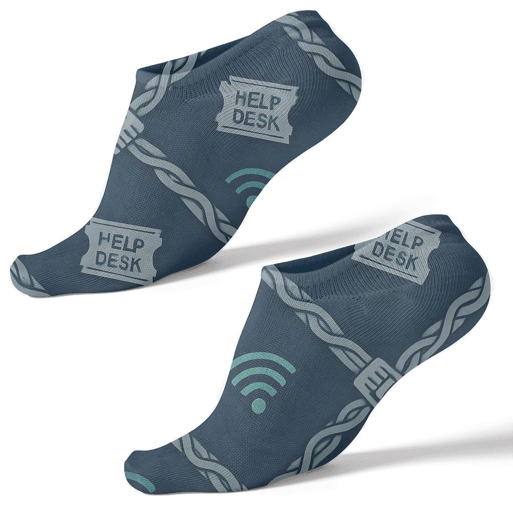 Cable Lattice For It Support Specialist custom ankle socks