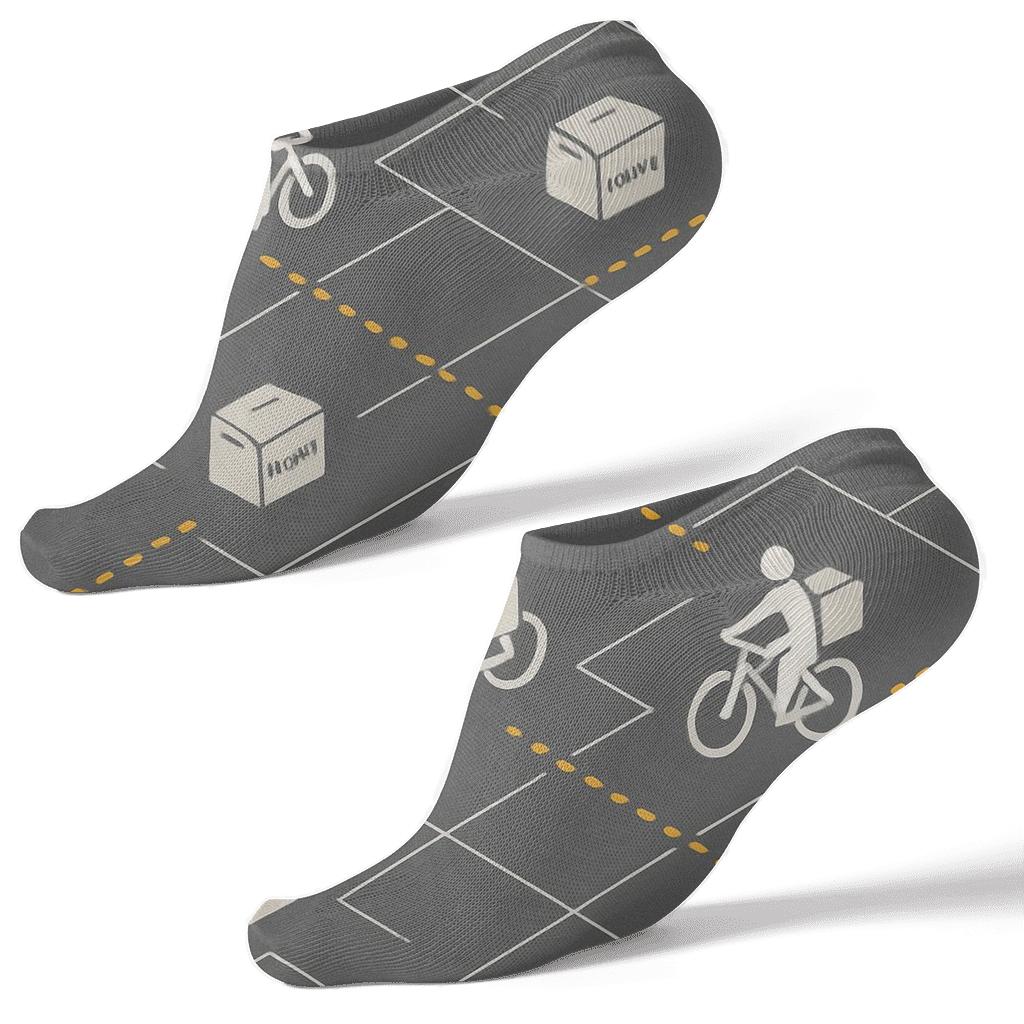 City Route Lattice, Courier Edition comfortable cotton ankle socks