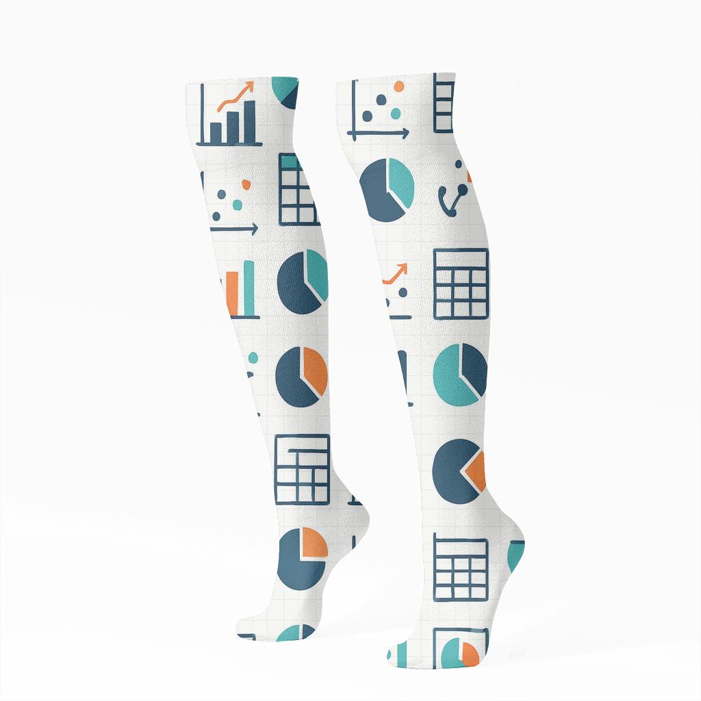 Chart Lattice For Data Analyst Dreamscape personalized knee-high socks