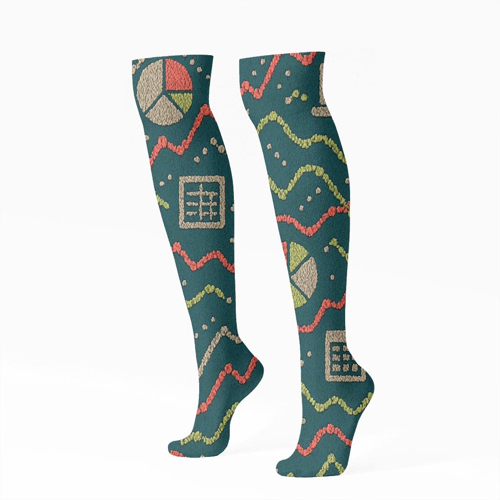Data Analyst Knitted Metric Party Print personalized knee-high socks
