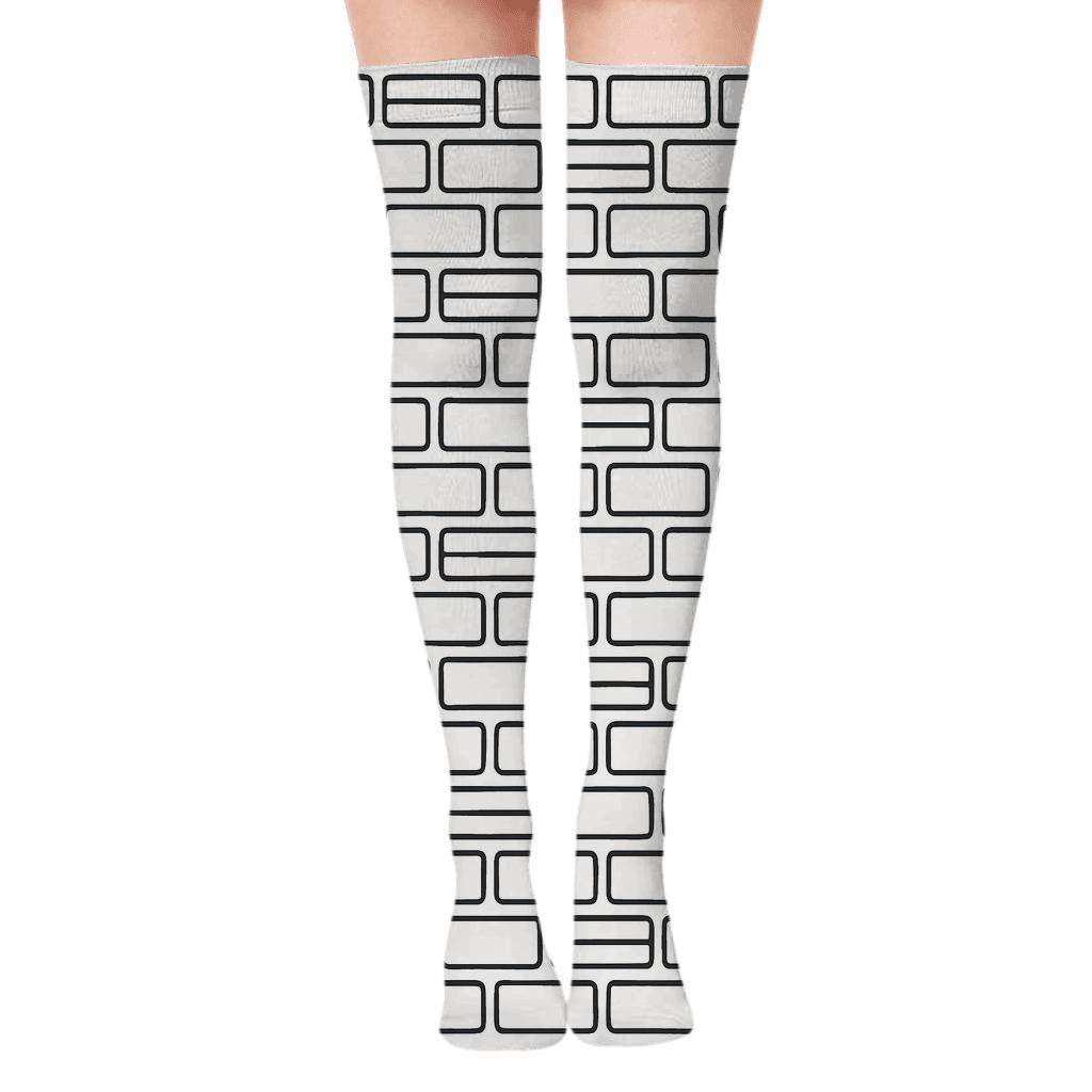 Soft Brick Offset Mini personalized over-the-knee socks