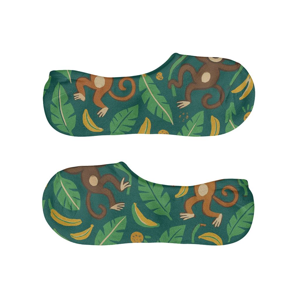 Monkey Jungle Party Tessellation comfortable low-cut socks