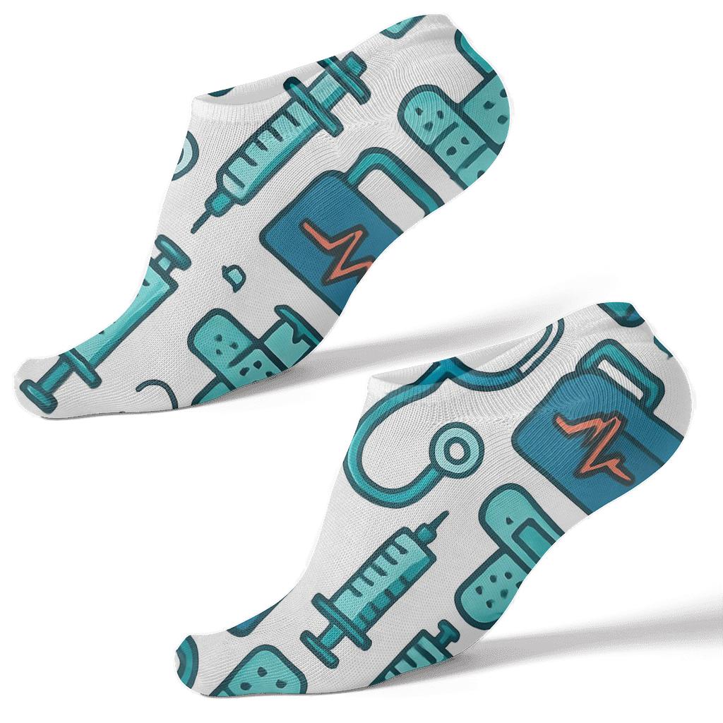 Doctor Tool Parade Chevron soft everyday ankle socks