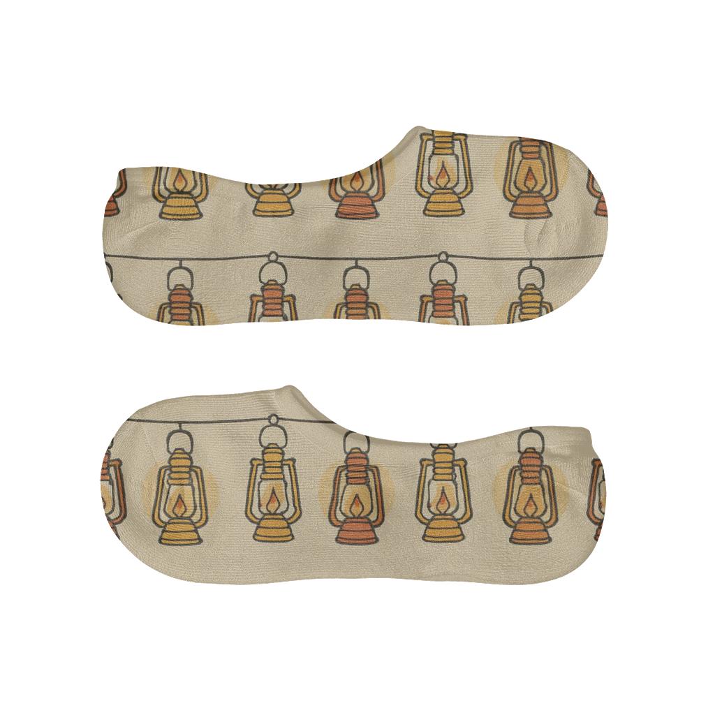 Garland Bands With Hanging Lantern Motifs anti-slip no-show socks