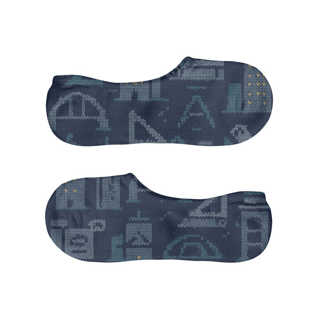 Architect Skyline Knit Tessellation personalized no-show socks