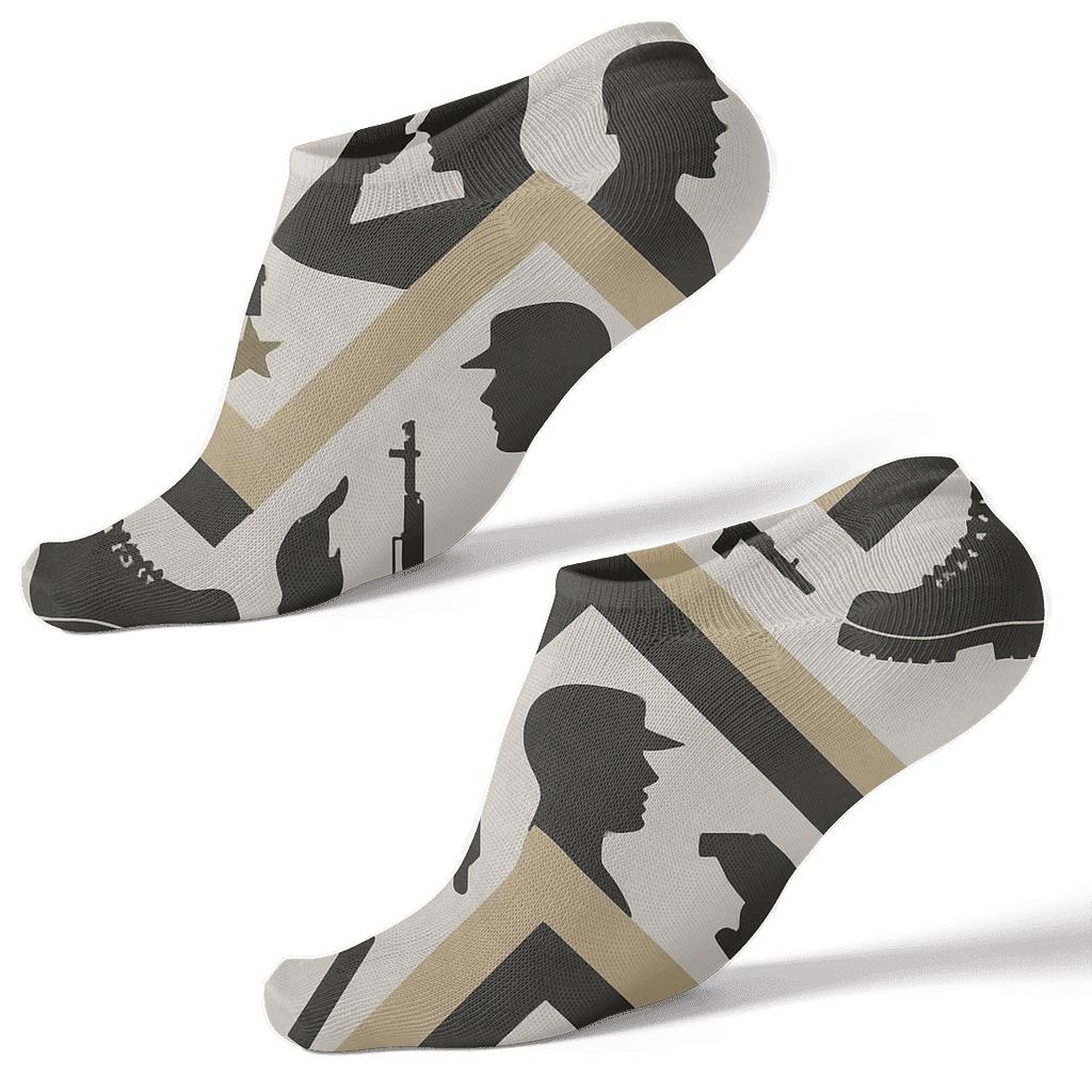 Combat Boot Chevron Pattern, Soldier Edition custom ankle socks