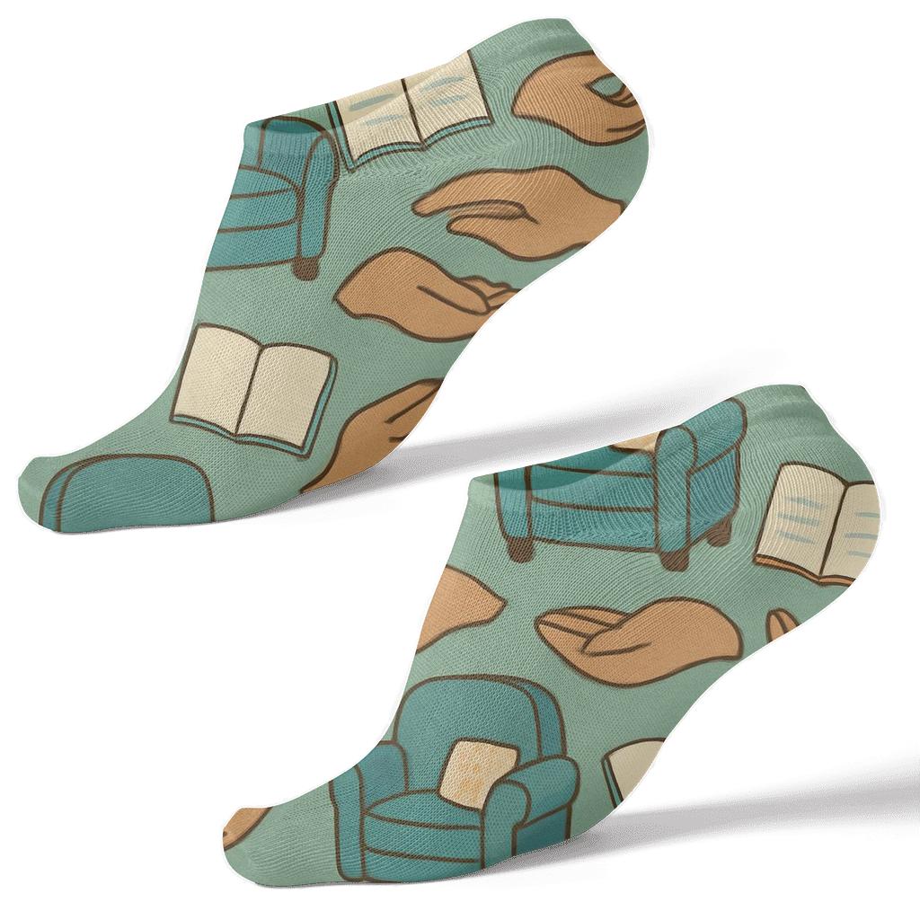 Therapy Chair Tessellation In Counselor Calm personalized ankle socks