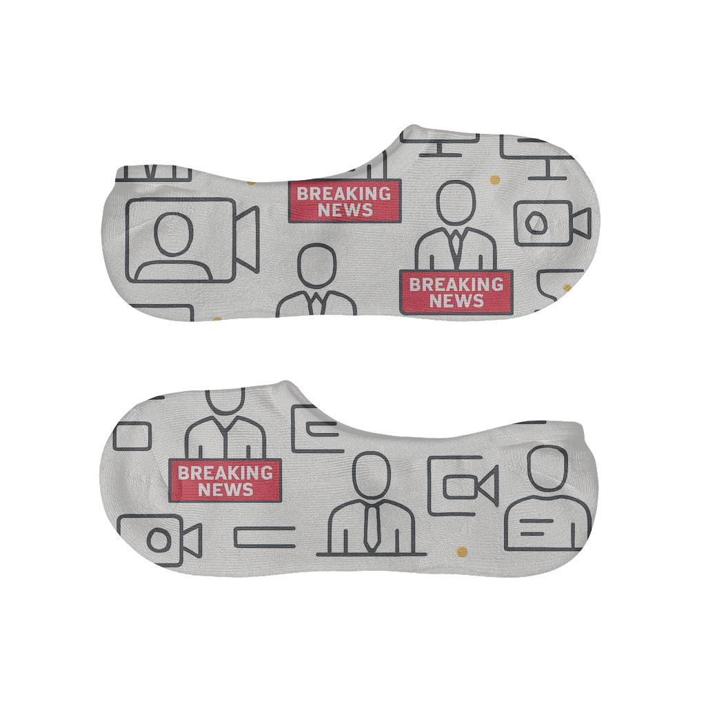 Modern Minimalist Grid With News Anchor Icons trendy no-show sock styles