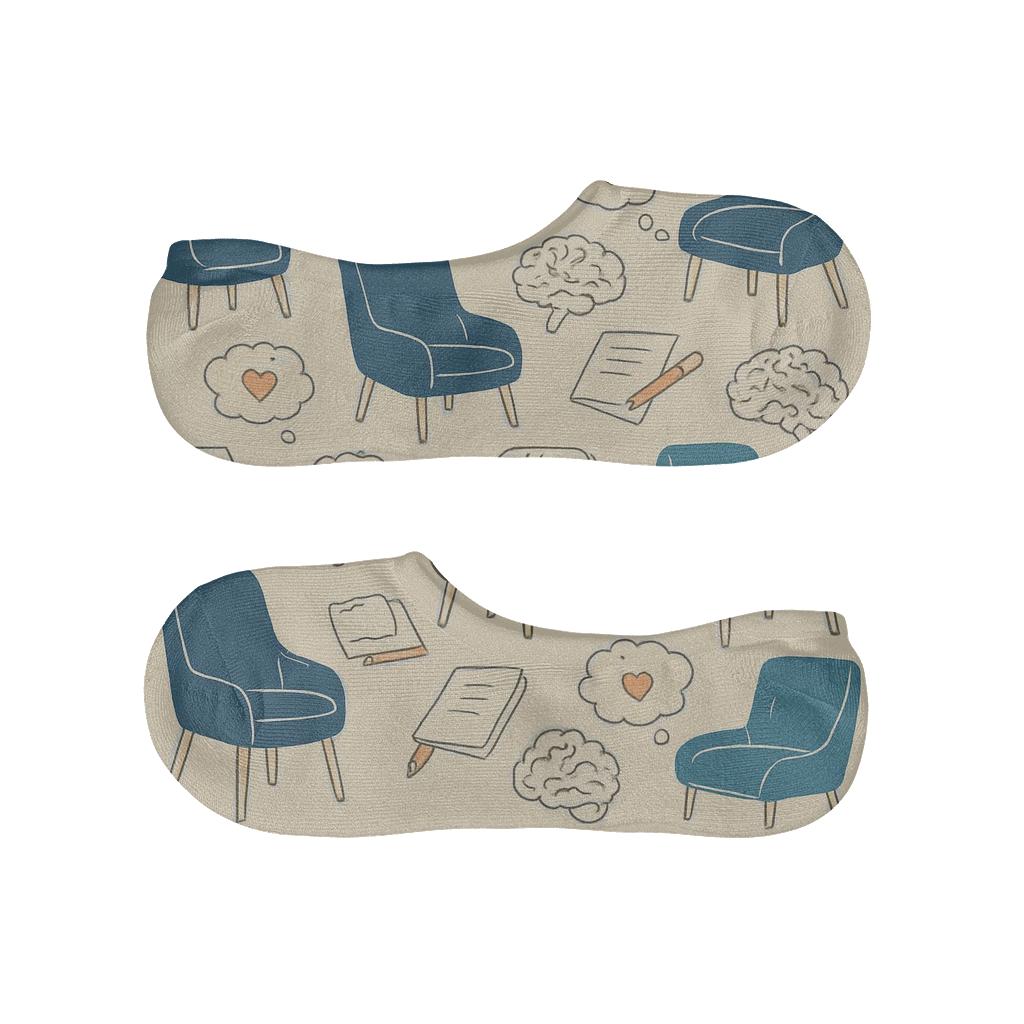 Psychologist-Lounge Chair Tessellation anti-slip no-show socks