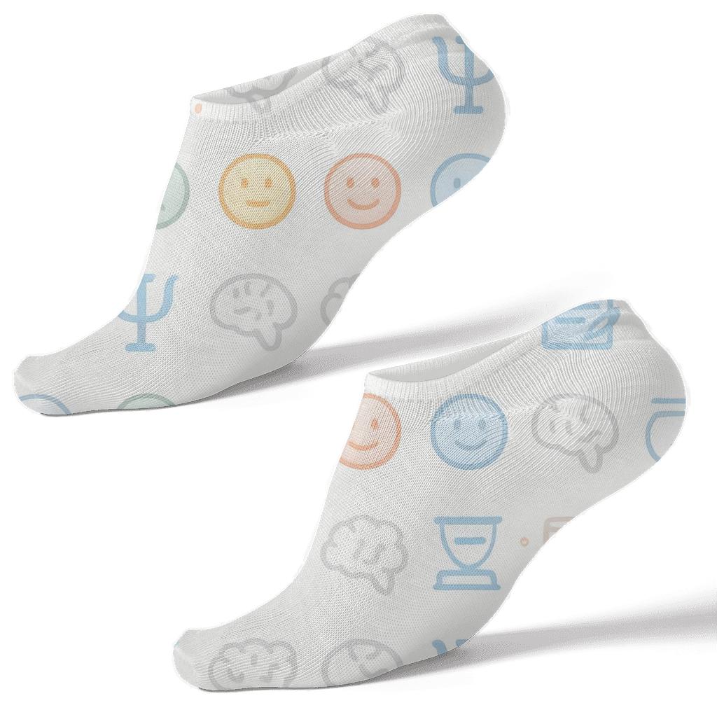 Calming Bands With Psychologist Symbols custom ankle socks
