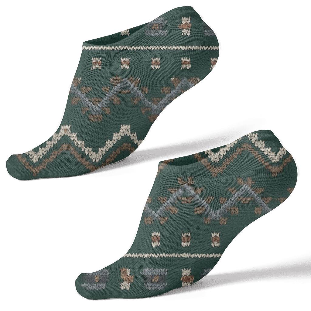 Knitted Track Chevron With Train Conductor Hat Bands stylish athletic ankle socks