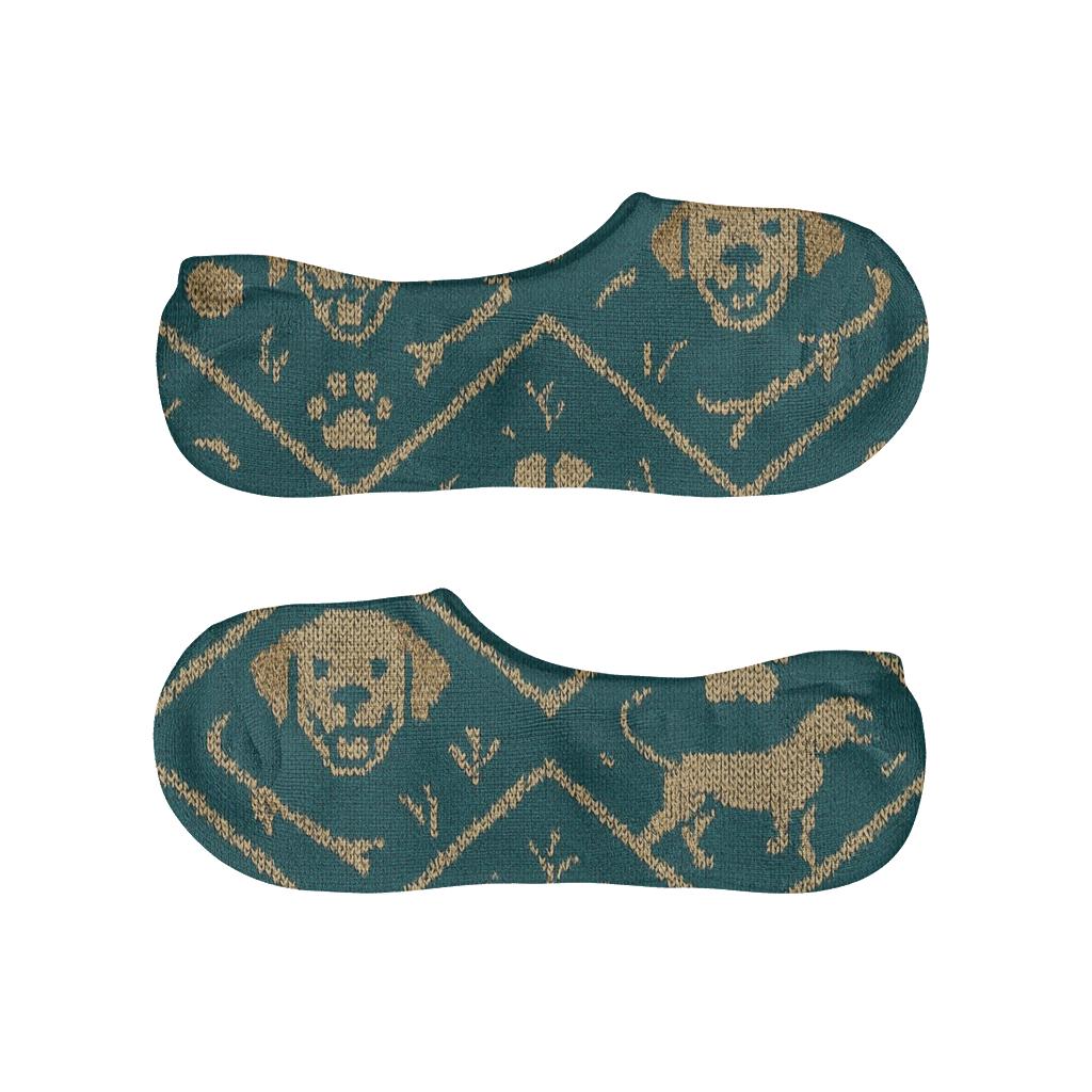 Park Chevron Knit With Labrador Retriever Motifs comfortable low-cut socks