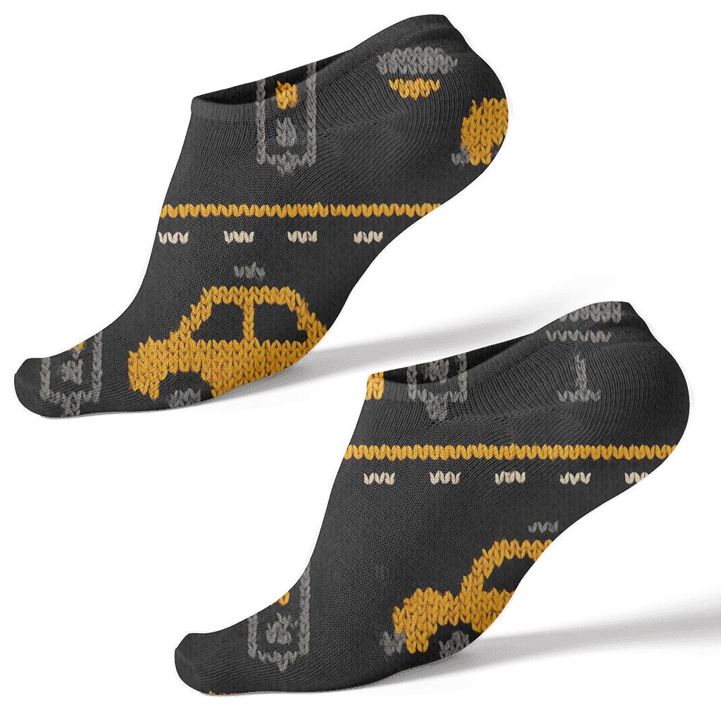 Taxi Driver Knit Illusion Street Grid stylish athletic ankle socks