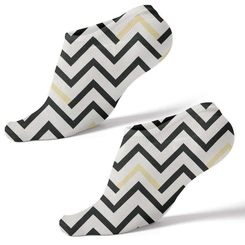 Chevron Needle March custom ankle socks