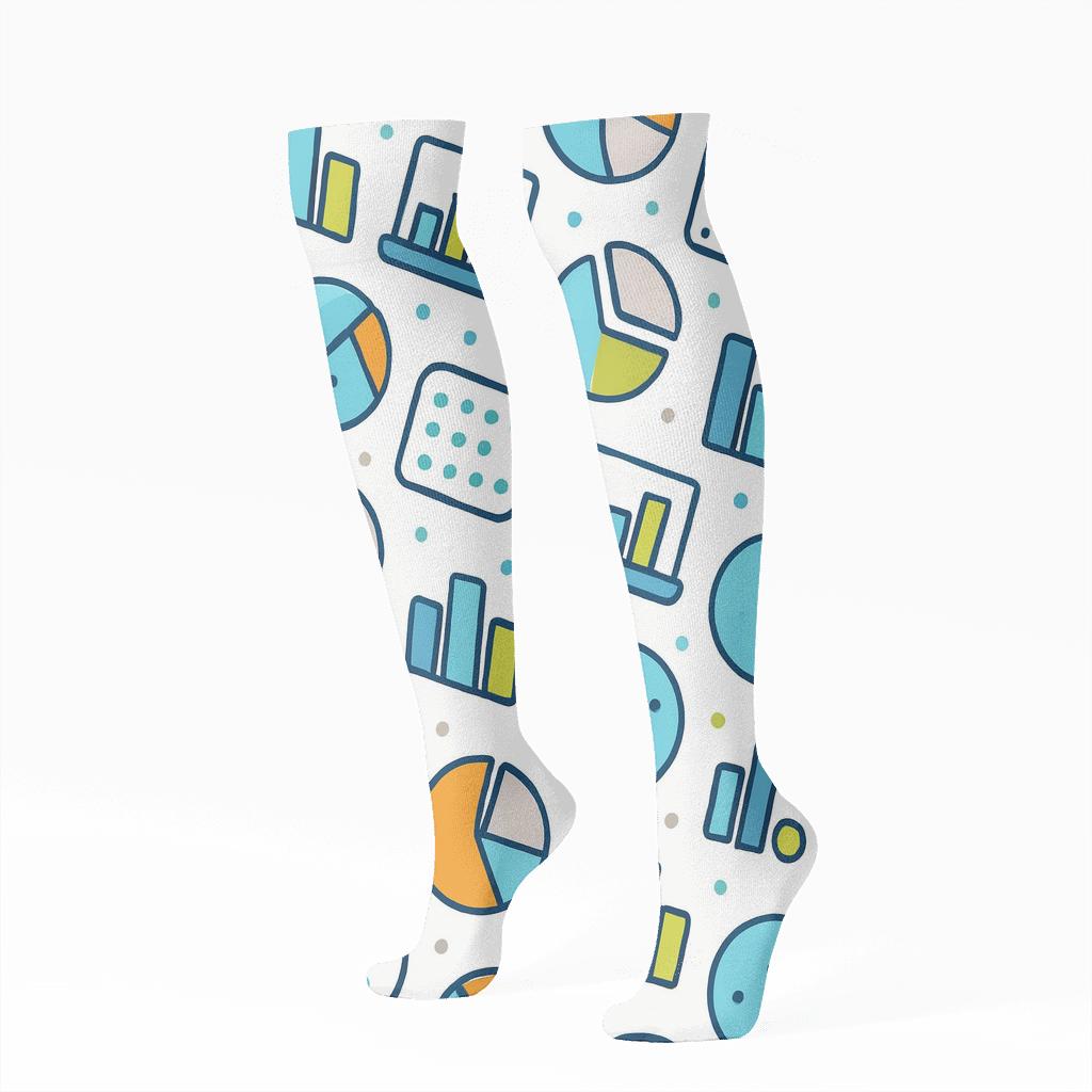 Trendline Carnival For The Data Analyst personalized knee-high socks