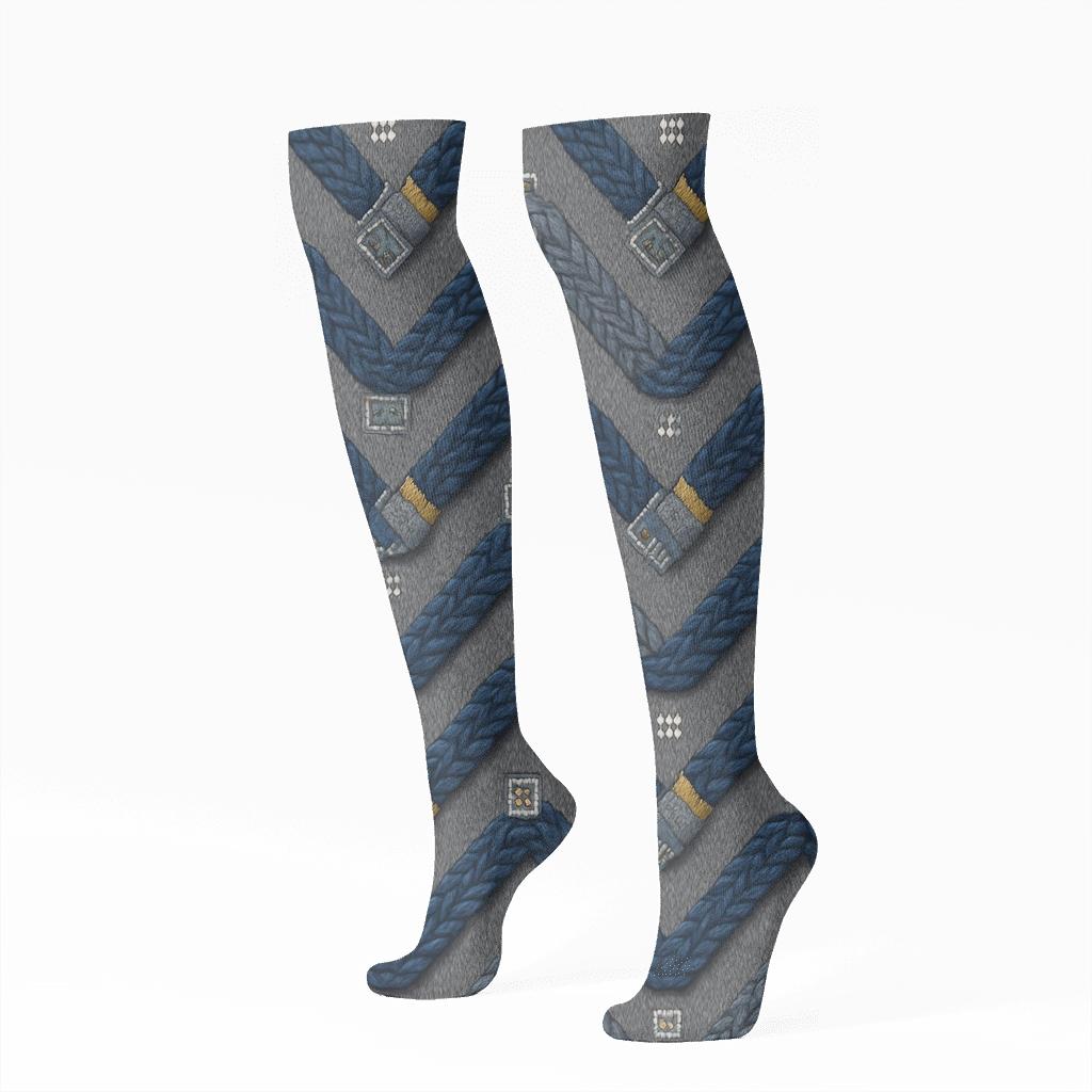 Cable Chevron For The Network Administrator premium sports knee-high socks