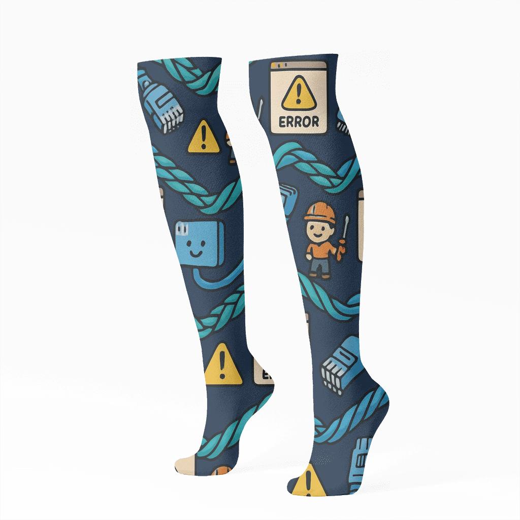 It support specialist Cable Carnival Chevron Knee-High Socks