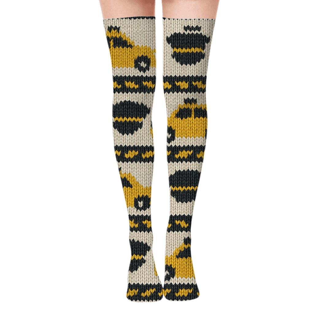 Taxi Driver Knit Illusion Boulevard Bands custom over-the-knee socks