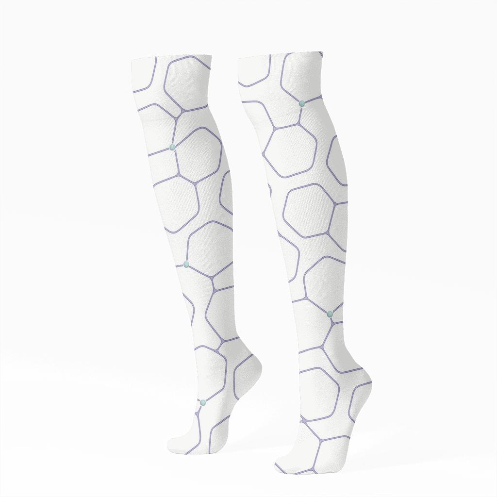 Cellular Loop Mesh personalized knee-high socks