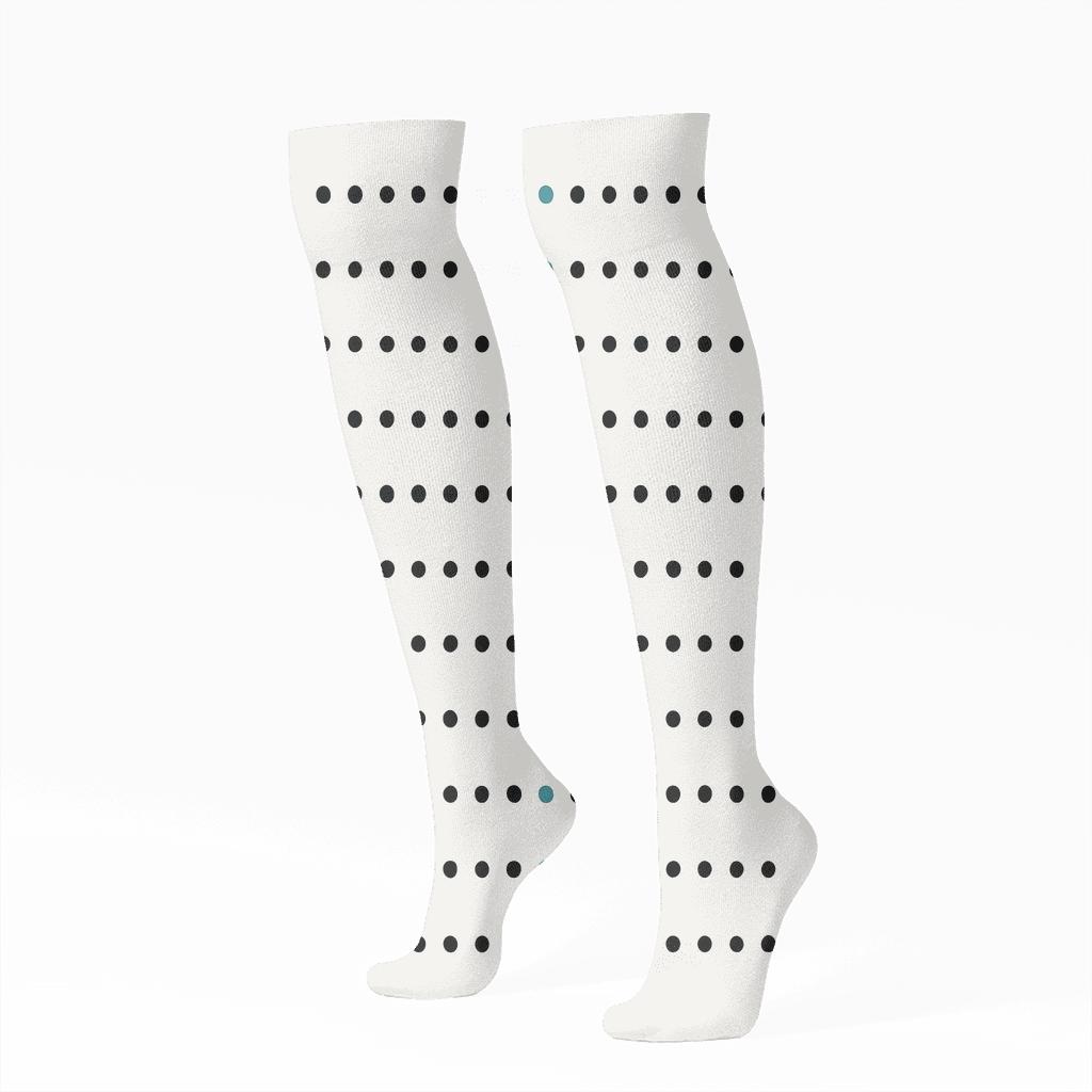 Dot Relay Tracks comfortable cotton knee-high socks