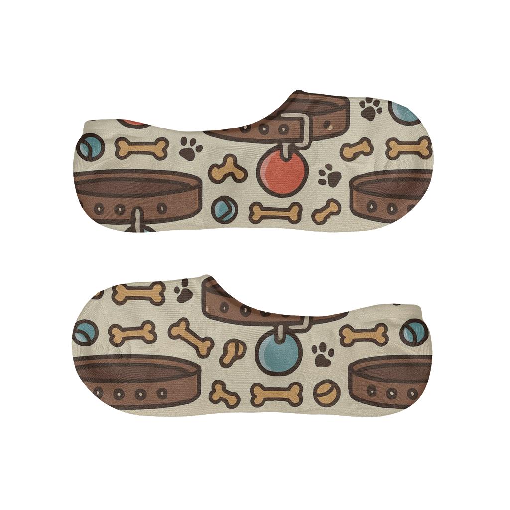 Collar Parade With Dog Charms custom no-show socks
