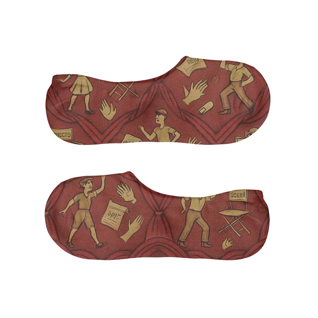 Curtain Lattice Actor Parade anti-slip no-show socks