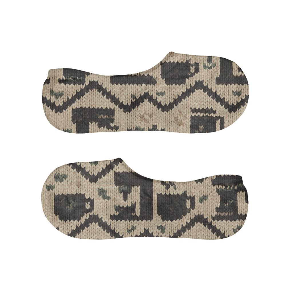 Knitted Illusion Chevron, Barista Edition personalized no-show socks