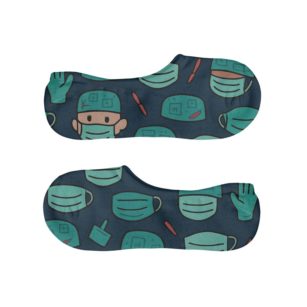 Scrub Cap Tessellation With Surgeon Spotlight Motifs soft cotton no-show socks