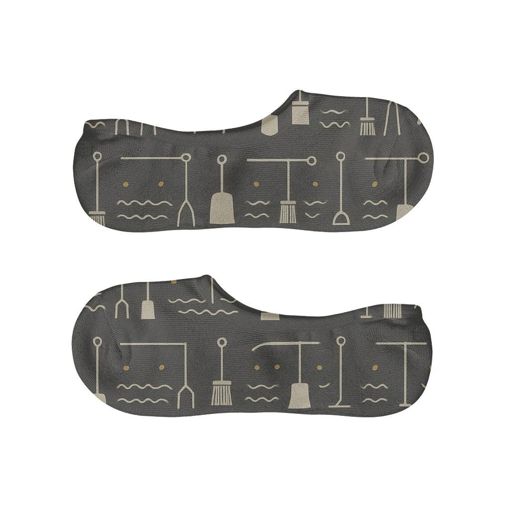 Hearth Tools Band Pattern With Fireplace Glow trendy no-show sock styles