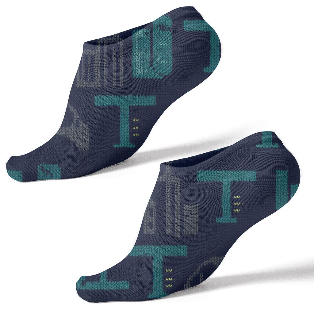 Knitted Skyline Tessellation For Architect Life unique graphic ankle socks
