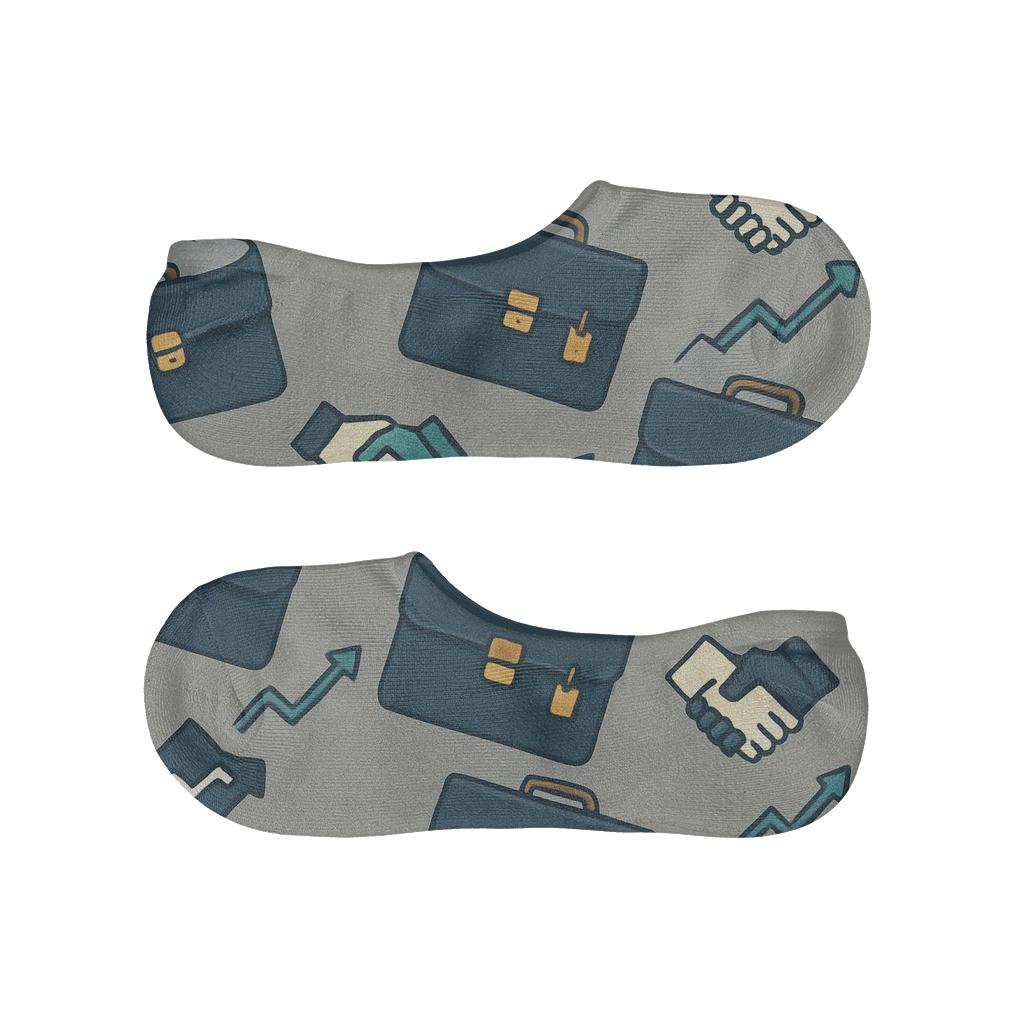 Briefcase Lattice In Salesperson Style soft cotton no-show socks