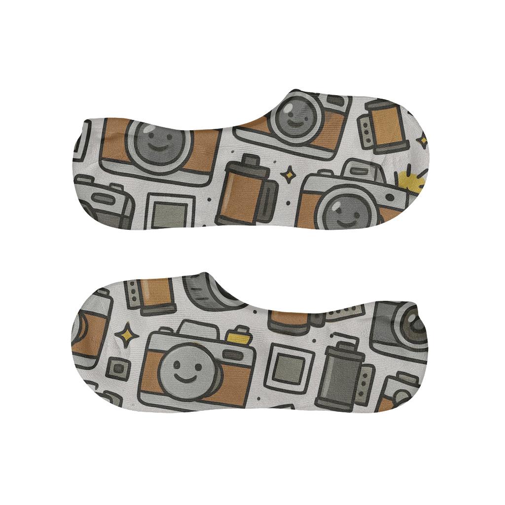 Photographer Lens Carnival All Over Tessellation personalized no-show socks