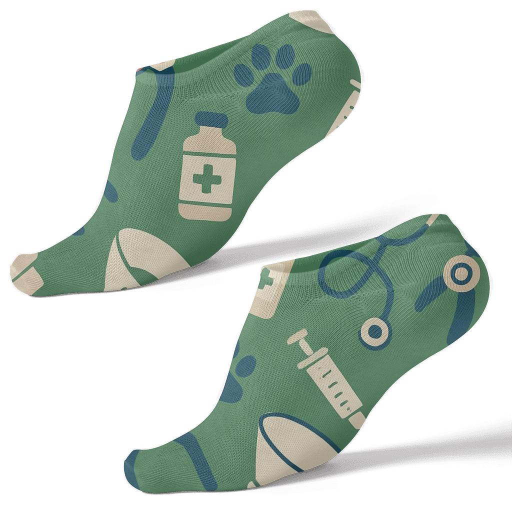 Tool Scatter With Veterinarian Minimal Grid stylish athletic ankle socks