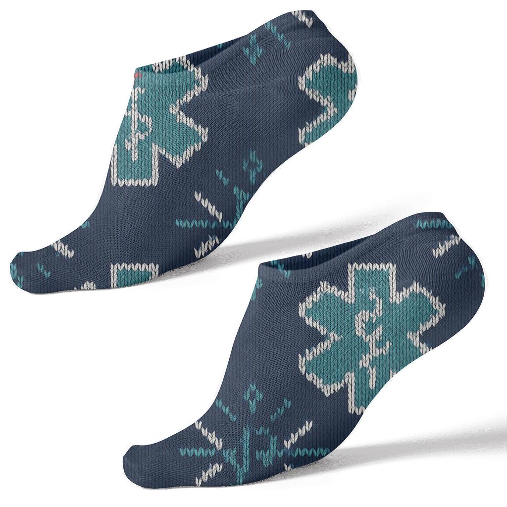 Paramedic Knit Illusion Star Grid trendy patterned ankle socks