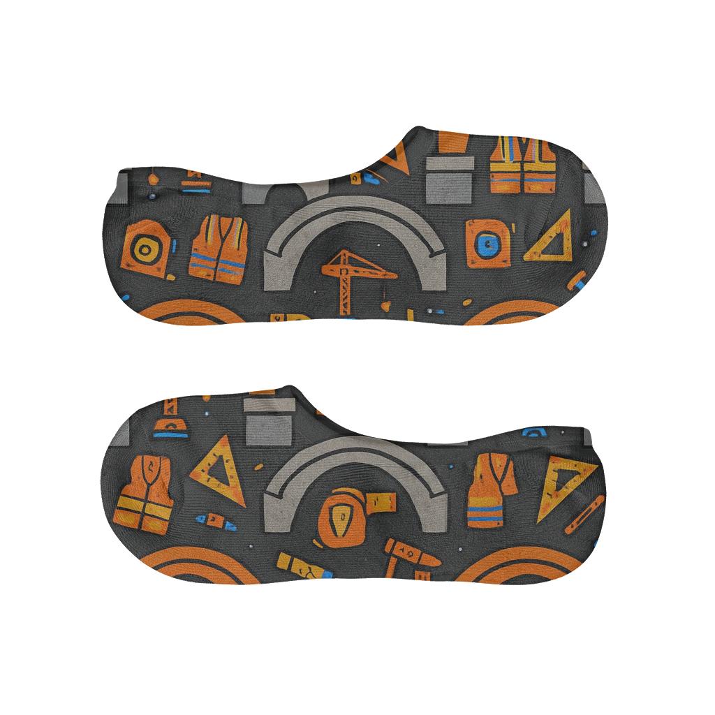 Bridge Tessellation With Civil Engineer Tool Icons custom no-show socks