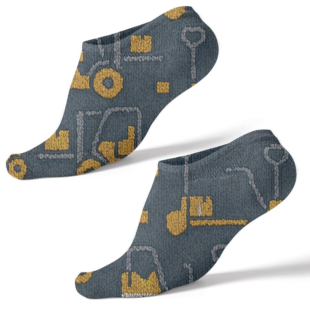 Forklift Knit Illusion, Warehouse Worker Edition premium sports ankle socks