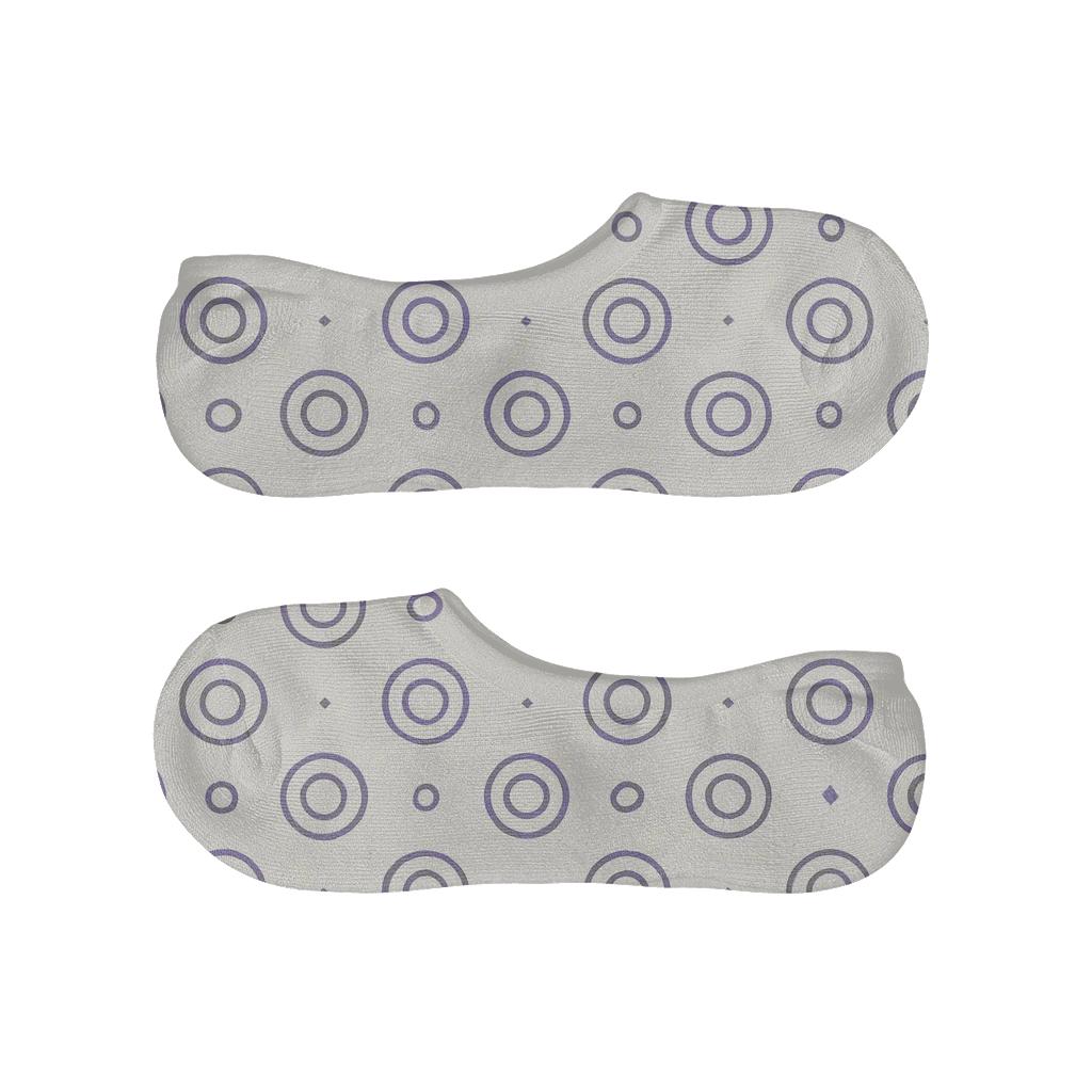 Ring Interval Matrix soft cotton no-show socks