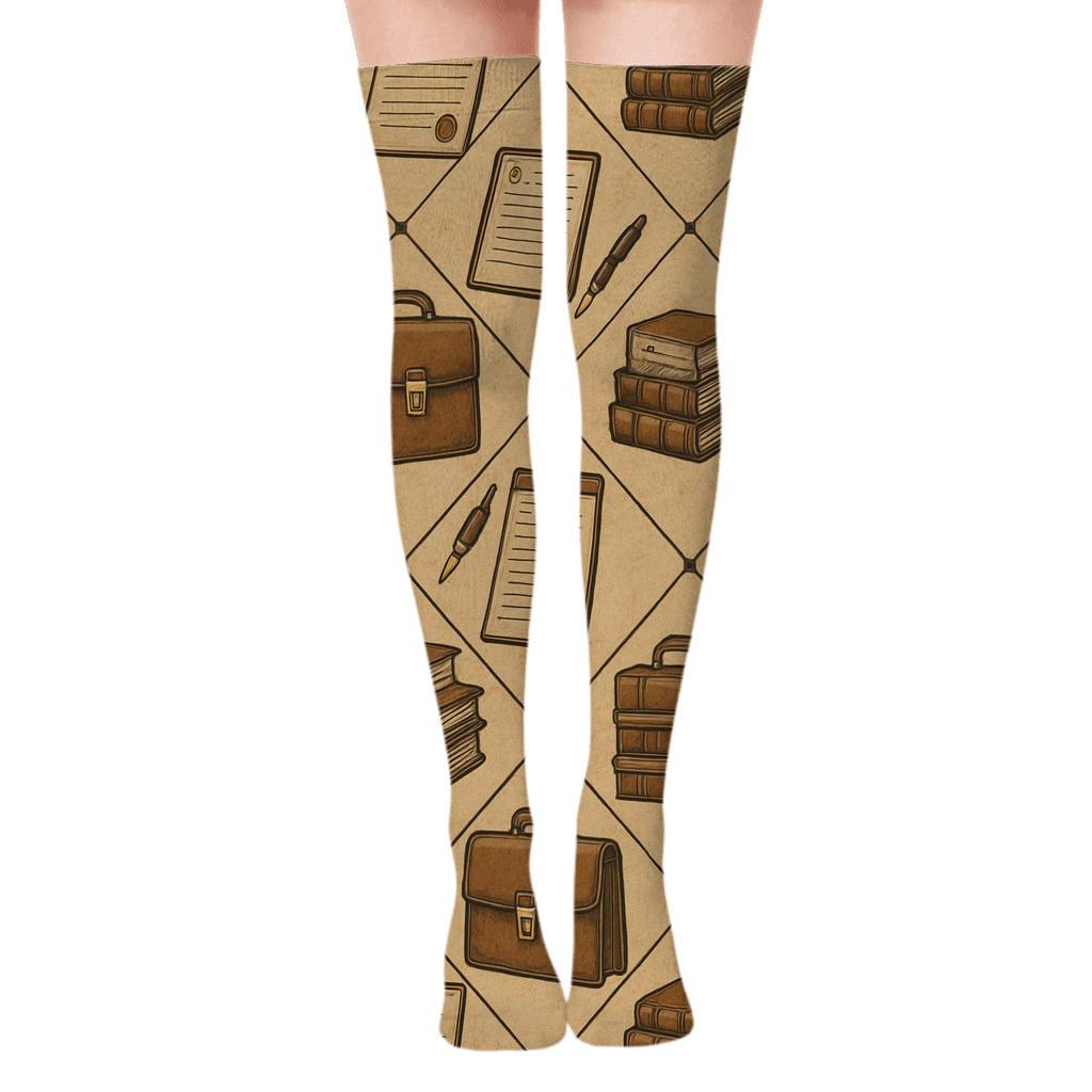 Briefcase And Legal Pad Lattice, Paralegal Edition soft everyday over-the-knee socks