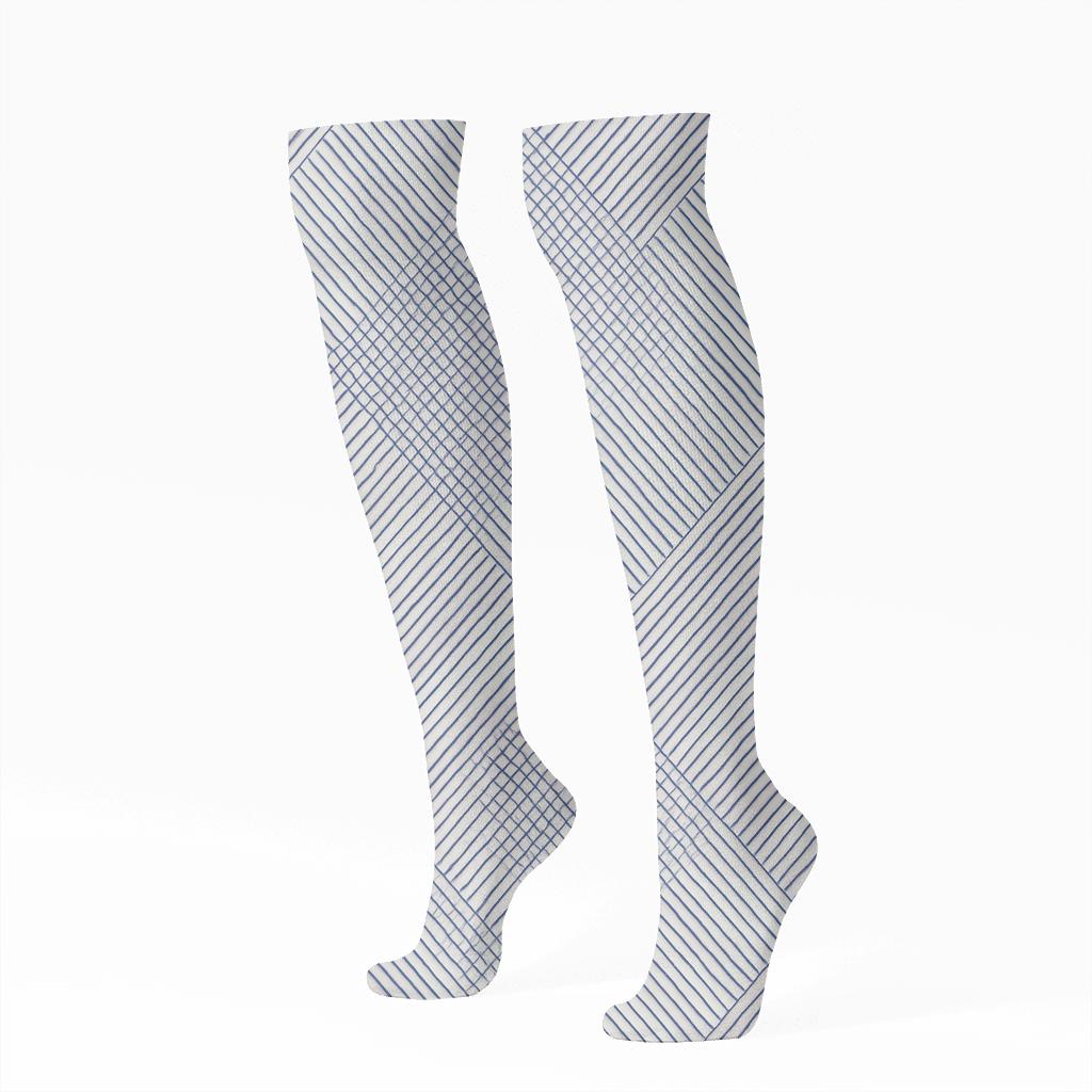 Moire Calm Bands stylish athletic knee-high socks