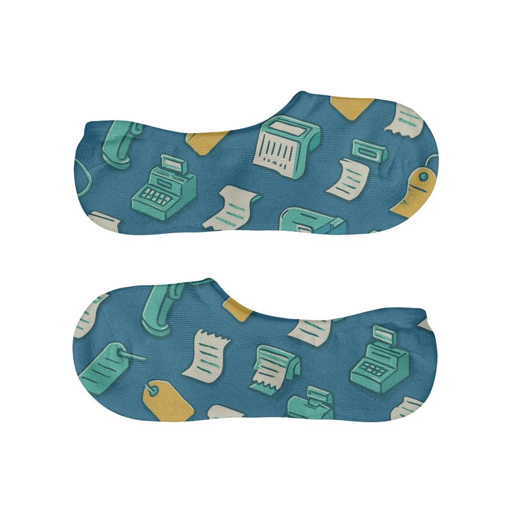 Barcode Lattice With Cashier Charm unique hidden socks
