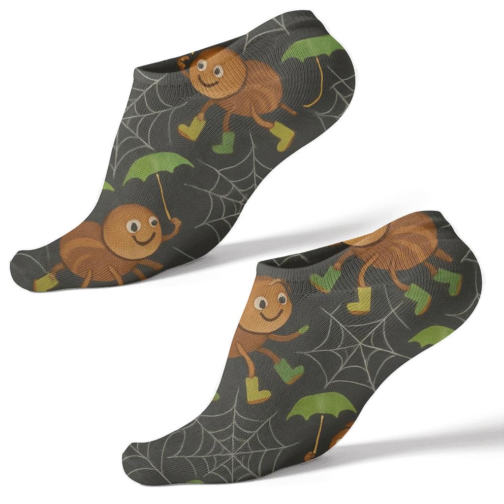 Garden Boots With Spider Parade Pattern soft everyday ankle socks